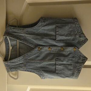 Light Blue Denim Vest .. Size Small